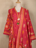Dark Pink Floral Printed Cotton Salwar Suit With Dupatta