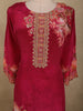 Dark Pink Floral Printed Design Cotton Palazzo Suit with Dupatta