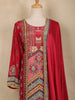 Dark Pink Floral Printed Synthetic Palazzo Salwar Suit