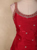 Dark Pink Floral Sequins Design Organza Salwar Suit with Dupatta