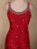 Dark Pink Floral Sequins Design Organza Salwar Suit with Dupatta
