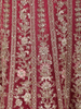 Dark Pink Floral Sequins Embroidered Design Net Bridesmaid Lehenga With Dupatta