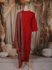 Dark Pink Kalamkari Printed Design Cotton Straight Cut Salwar Suit with Dupatta