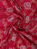 Dark Pink Floral Woven Design Pure Banarasi Silk Saree