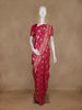 Dark Pink Floral Woven Design Pure Banarasi Silk Saree