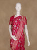 Dark Pink Floral Woven Design Pure Banarasi Silk Saree