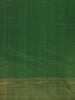 Dark Pink Floral Woven Pure Kanchipuram Silk Saree With Contrast Green Border - Diadem