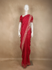 Dark Pink Floral Zari Woven Banarasi Silk Saree with Designer Border