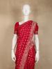 Dark Pink Floral Zari Woven Banarasi Silk Saree with Designer Border