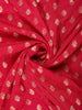 Dark Pink Floral Zari Woven Banarasi Silk Saree with Designer Border