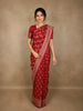 Dark Pink Floral Zari Woven Design Banarasi Silk Saree with Zari Border