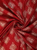 Dark Pink Floral Zari Woven Design Banarasi Silk Saree with Zari Border