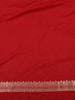 Dark Pink Floral Zari Woven Design Banarasi Silk Saree with Zari Border