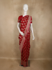 Dark Pink Floral Zari Woven Design Banarasi Silk Saree with Zari Border