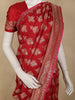 Dark Pink Floral Zari Woven Design Banarasi Silk Saree with Zari Border
