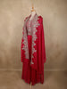 Dark Pink Floral Zari and Beads Embroidered Design Georgette Palazzo Salwar Suit with Coat