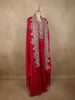 Dark Pink Floral Zari and Beads Embroidered Design Georgette Palazzo Salwar Suit with Coat