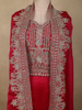 Dark Pink Floral Zari and Beads Embroidered Design Georgette Palazzo Salwar Suit with Coat