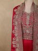 Dark Pink Floral Zari and Beads Embroidered Design Georgette Palazzo Salwar Suit with Coat