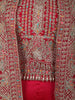 Dark Pink Floral Zari and Beads Embroidered Design Georgette Palazzo Salwar Suit with Coat