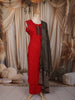 Dark Pink Geometric Printed Design Cotton Straight Cut Salwar Suit with Dupatta