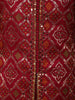 Dark Pink Geometric Zari Woven Design Bandhani Straight Cut Salwar Suit with Dupatta