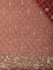 Dark Pink Heavy Sequins and Beads Embroidered Design Net Designer Saree