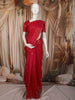 Dark Pink Paisley Butta Zari Woven Design Pure Kanchipuram Silk Saree with Zari Border