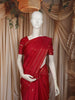 Dark Pink Paisley Butta Zari Woven Design Pure Kanchipuram Silk Saree with Zari Border