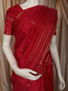 Dark Pink Paisley Butta Zari Woven Design Pure Kanchipuram Silk Saree with Zari Border