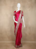 Dark Pink Satin Saree with Designer Border