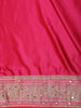 Dark Pink Satin Saree with Designer Border