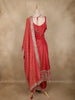 Dark Pink Sequins Embroidery Design Tissue Silk Palazzo Suit with Dupatta