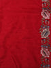 Dark Pink Solid Woven Design Pure Tussar Saree with Floral Border