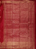 Dark Pink Striped Zari Woven Design Pure Kanchipuram Silk Saree with Zari Border