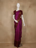 Dark Pink and Violet Checks Woven Pure Kanchipuram Silk Saree
