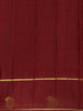 Dark Pink and Violet Checks Woven Pure Kanchipuram Silk Saree