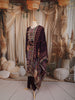 Dark Plum Purple Floral Vine Printed Design Crepe Silk Straight Cut Salwar Suit with Matching Dupatta