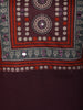 Dark Plum Purple Geometric Mirror Embroidered Design Cotton Straight Cut Salwar Suit with Dupatta