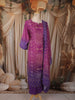 Dark Purple Bandhani Inspired Printed Design Cotton Straight Cut Salwar Suit with Dupatta