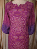Dark Purple Bandhani Inspired Printed Design Cotton Straight Cut Salwar Suit with Dupatta