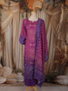 Dark Purple Bandhani Inspired Printed Design Cotton Straight Cut Salwar Suit with Dupatta