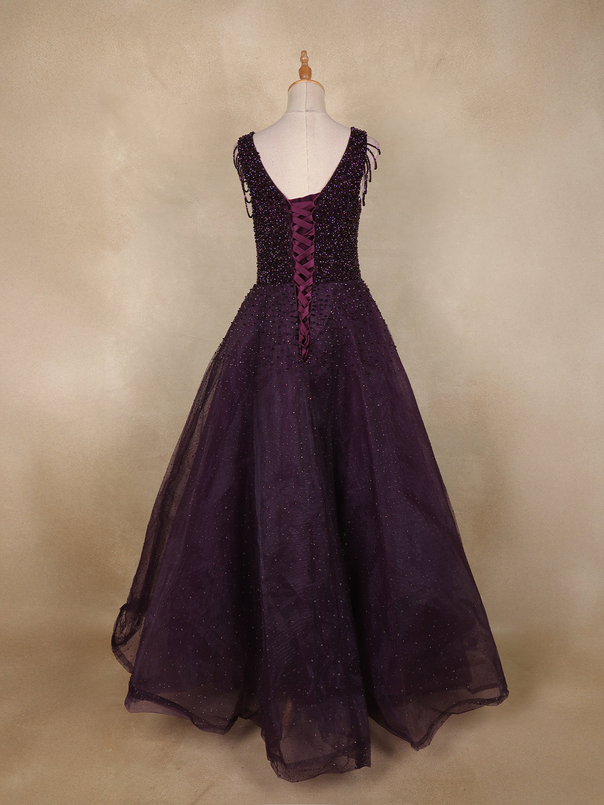 dark purple tassel dress DOLLY Luxury Purple Halter Neck Backless Tassel Sexy Long Party Dress-Babe L / Purple