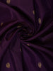 Dark Purple Butta Zari Woven Design Pure Kanchipuram Silk Saree with Contrast Zari Border