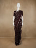 Dark Purple Checked Zari Woven Design Kanchipuram Silk Saree with Silver Zari Border