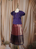 Dark Purple Chevron Zari Woven Design Art Silk Traditional Kids Pattu Pavadai Set