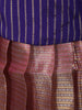 Dark Purple Chevron Zari Woven Design Art Silk Traditional Kids Pattu Pavadai Set