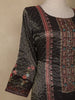 Dark Purple Embroidered Design Tissue Silk Salwar Suit