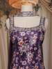 Dark Purple Floral Design Chiffon Palazzo Suit with Dupatta