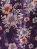 Dark Purple Floral Design Chiffon Palazzo Suit with Dupatta
